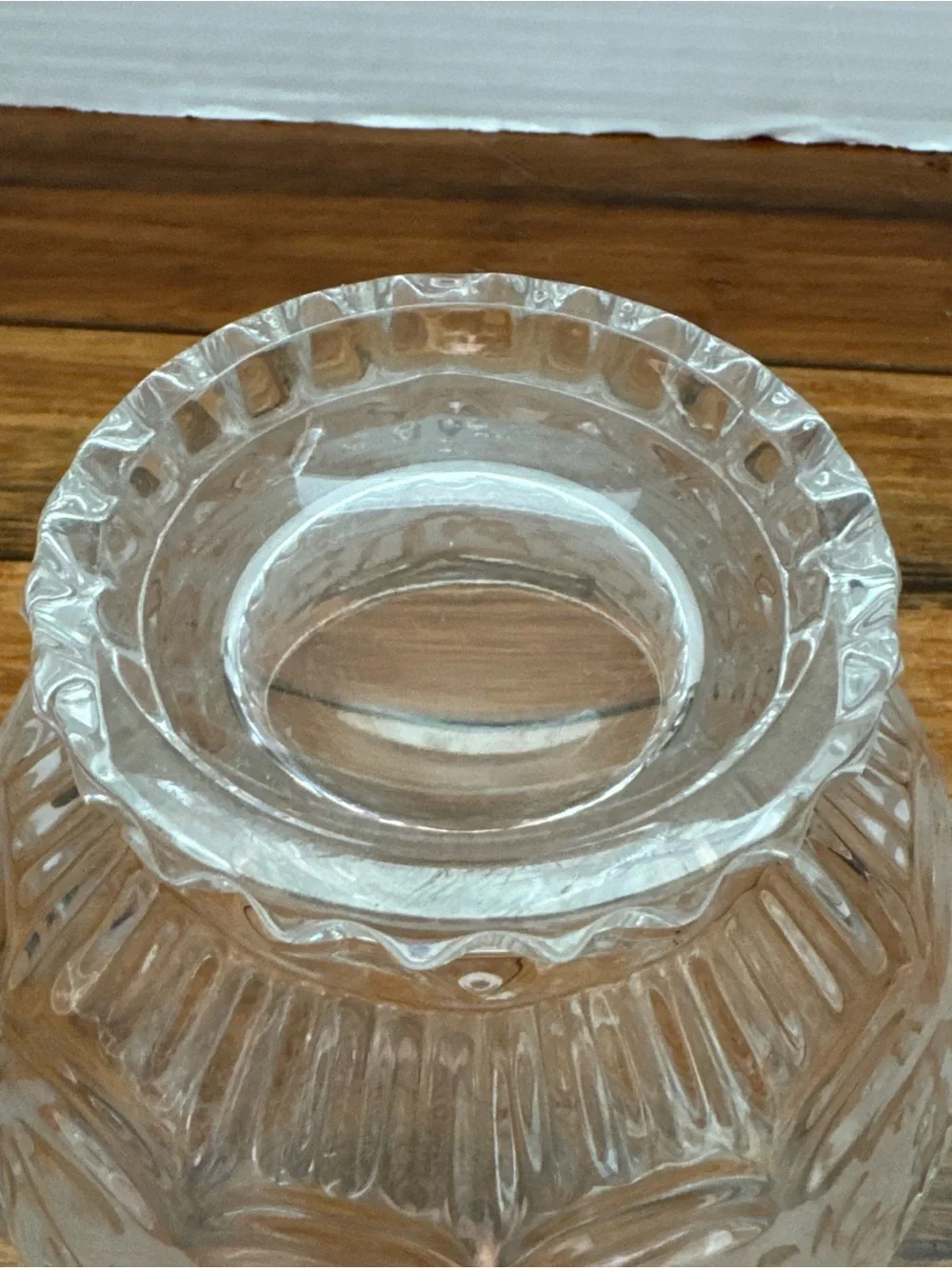 Heavy Vintage Lead Crystal Kristal Zajecar Yugoslavia Floral Frosted Footed Bowl